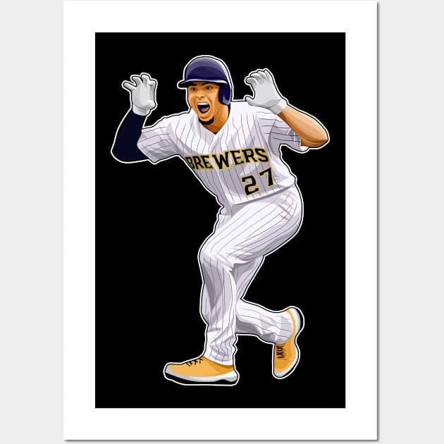 Willy Adames Hits Homerun Wall Art by RunAndGow